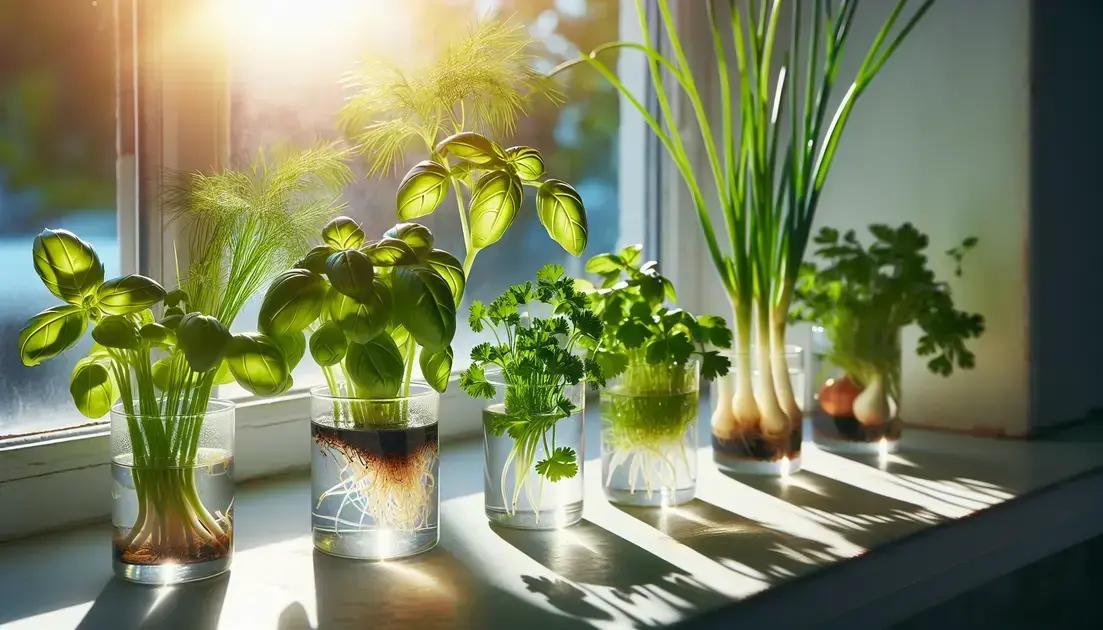 How to regrow herbs from kitchen scraps