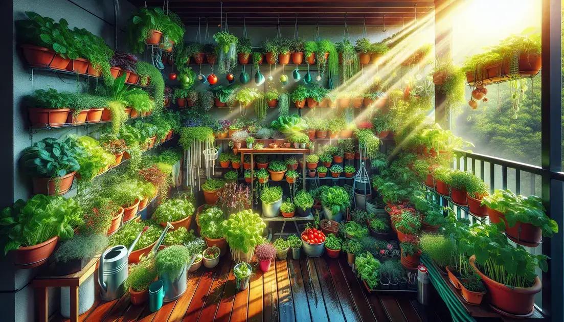 Optimal conditions for growing balcony veggies