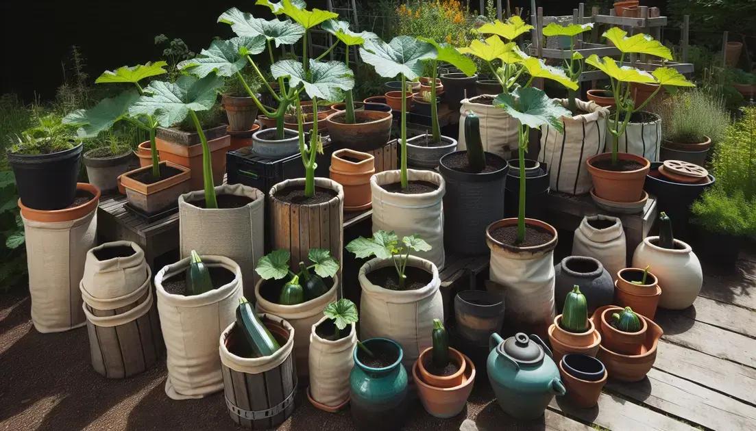 Best container types for growing zucchini
