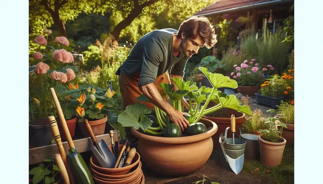 Optimal care and maintenance for container-grown zucchini