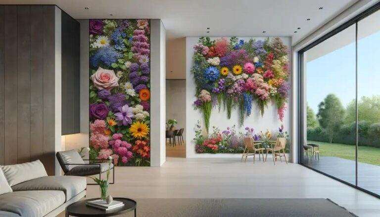 Vertical flower walls: transform your space with stunning greenery