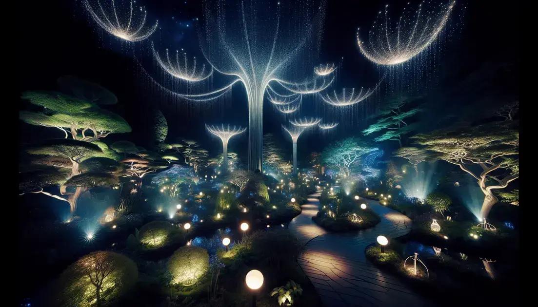Creative ways to arrange garden lights