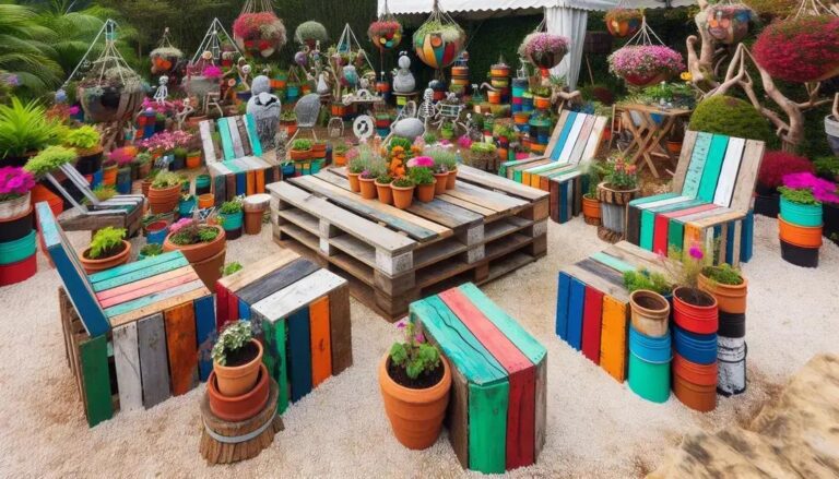 Upcycled garden decor: transform your space with creativity