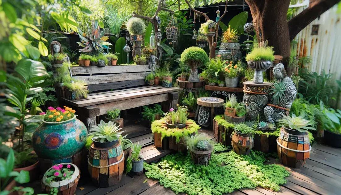 Benefits of using upcycled materials in garden decor