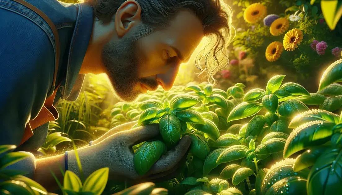 Optimal times for basil harvesting